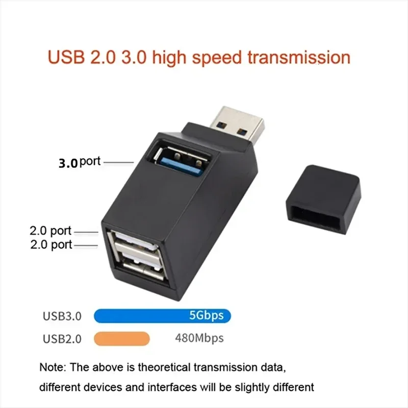 Usb Hub 3 Port Adapter Extender High Speed For Pc And Laptop_voghion.com