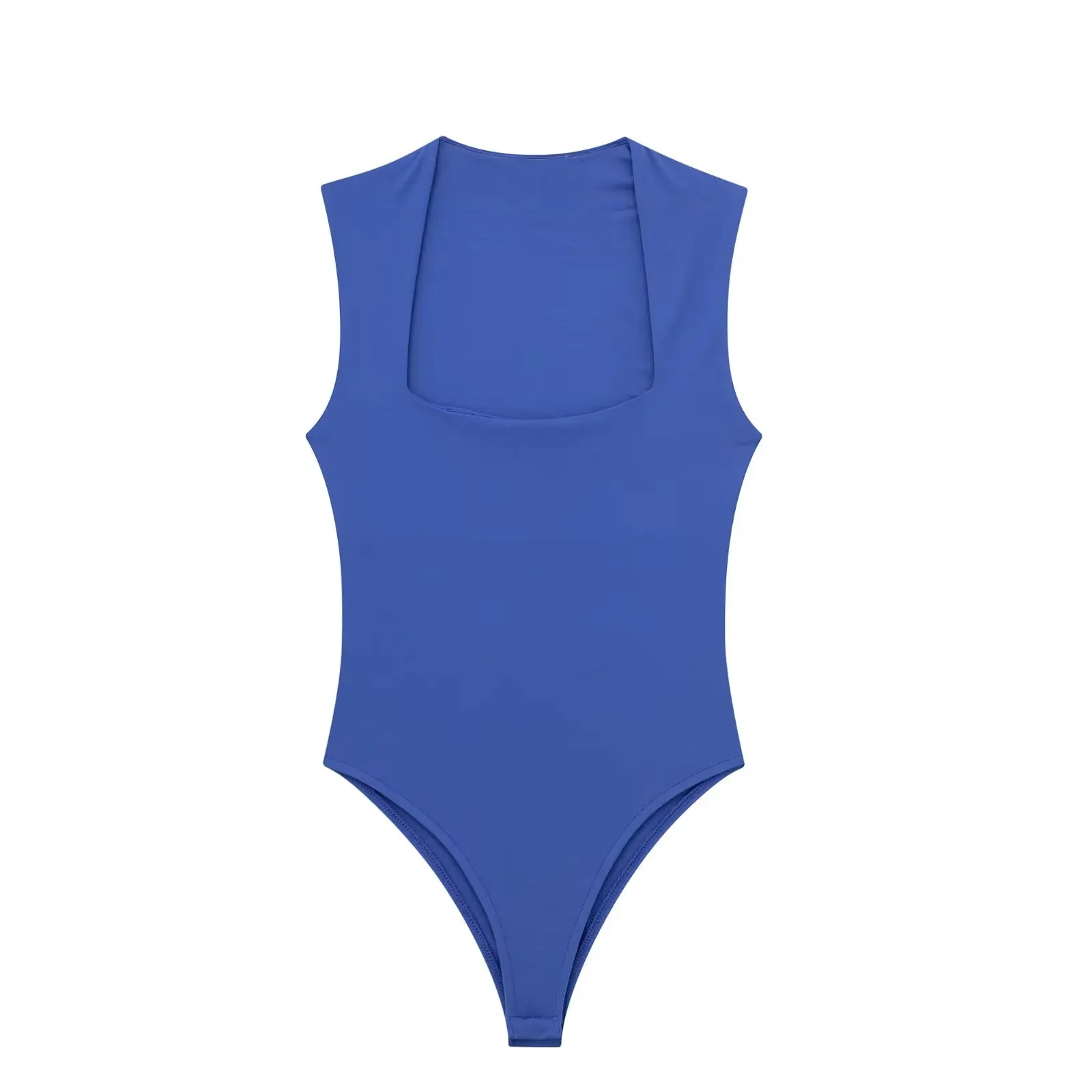 thumbnail image 1 of HH TRAF Mono elegante de verano para mujer, sin mangas, sin tirantes, con cuello cuadrado, liso, en 6 colores, para playa e informal, 1 of 4