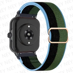 Shiny Elastic Smartwatch Strap - Available in 20mm/22mm Sizes for 22mm watch band (Green Black 36)