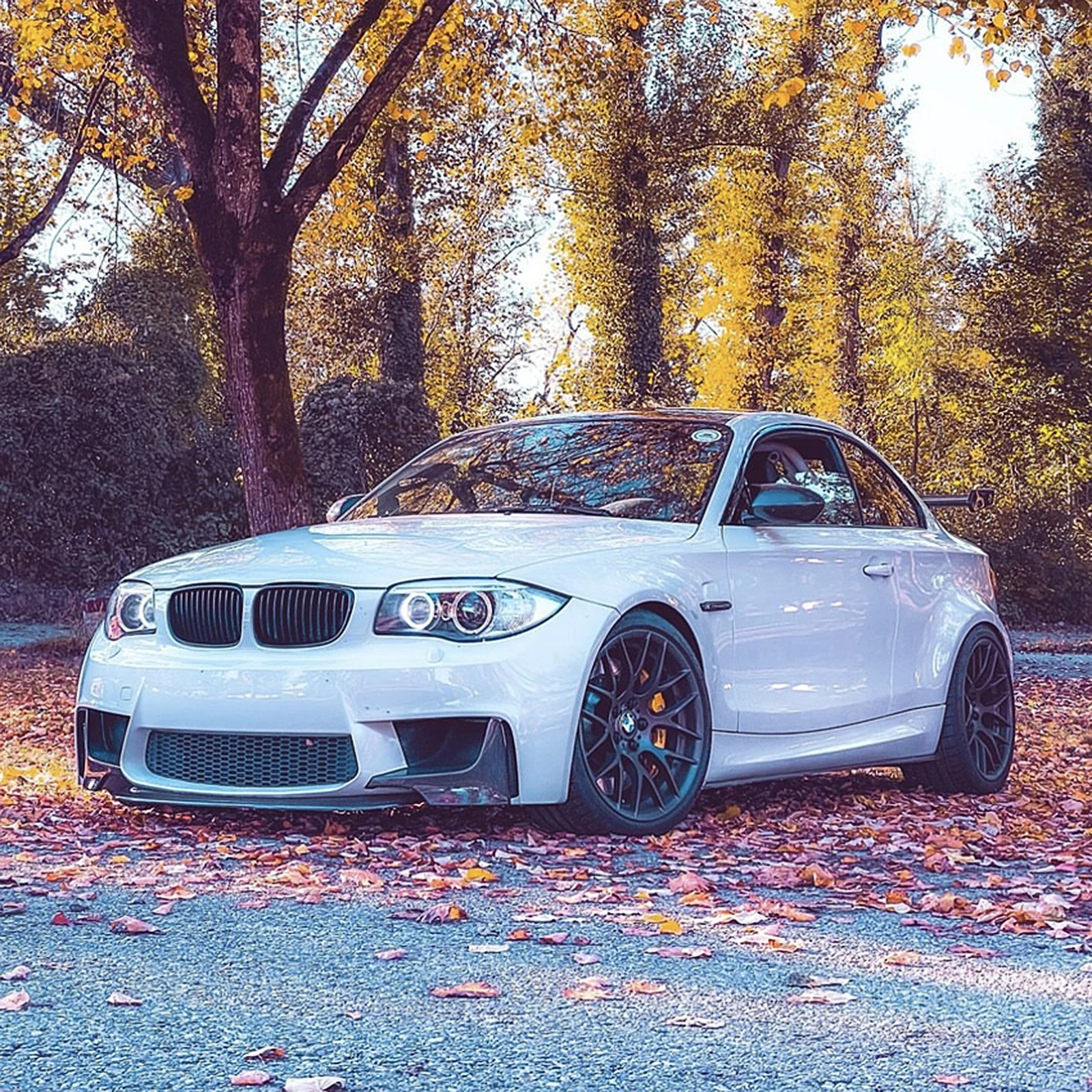 프론트 범퍼 사이드 스플리터 커버 립 로어 스포일러, 에어 벤트 트림, BMW 1 시리즈 E82 1M 2011-2013