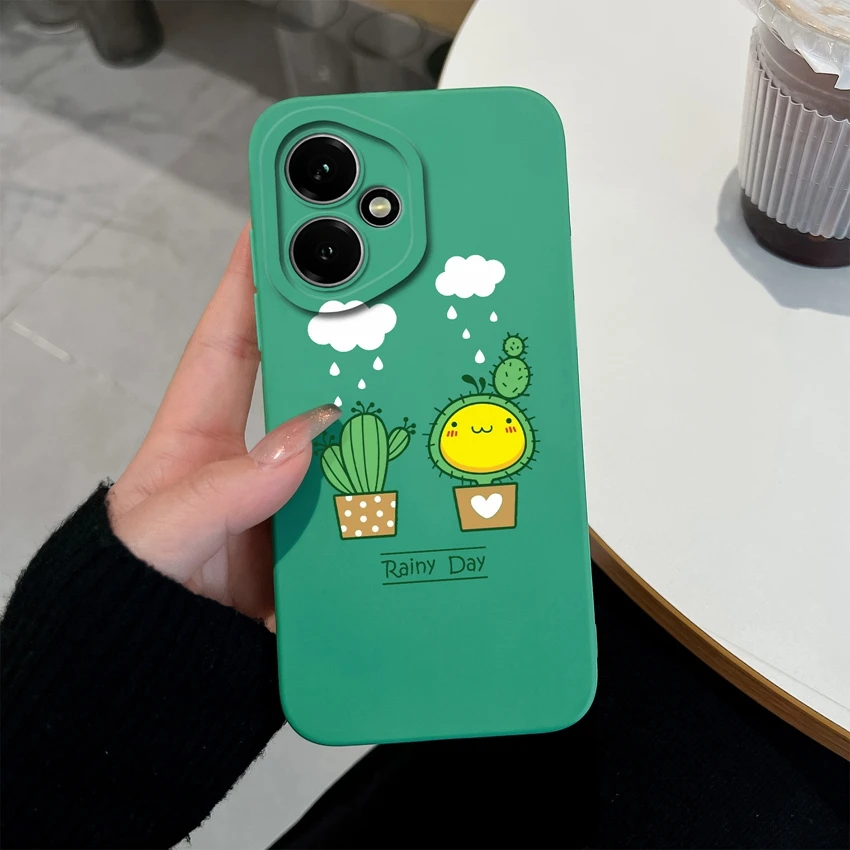 Astronaut-Themed Liquid Silicone Anti-Slip Phone Case