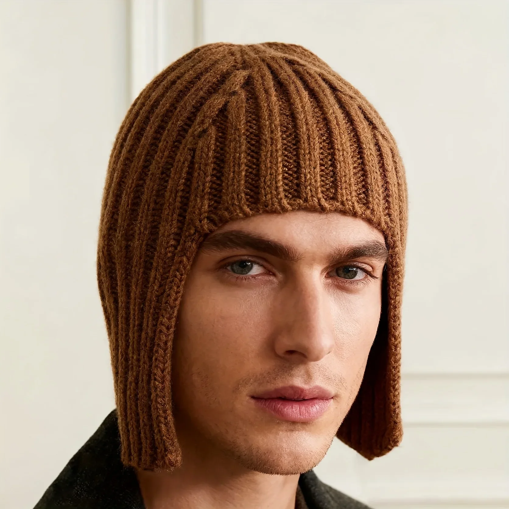 Chic Winter Wig Hat with Ear Protection
