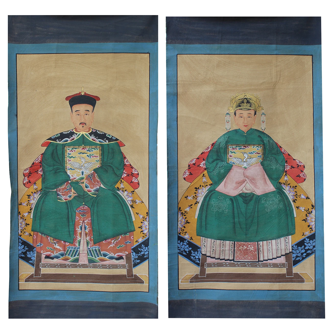 

Hand painted ancestor painting on canvas fabric