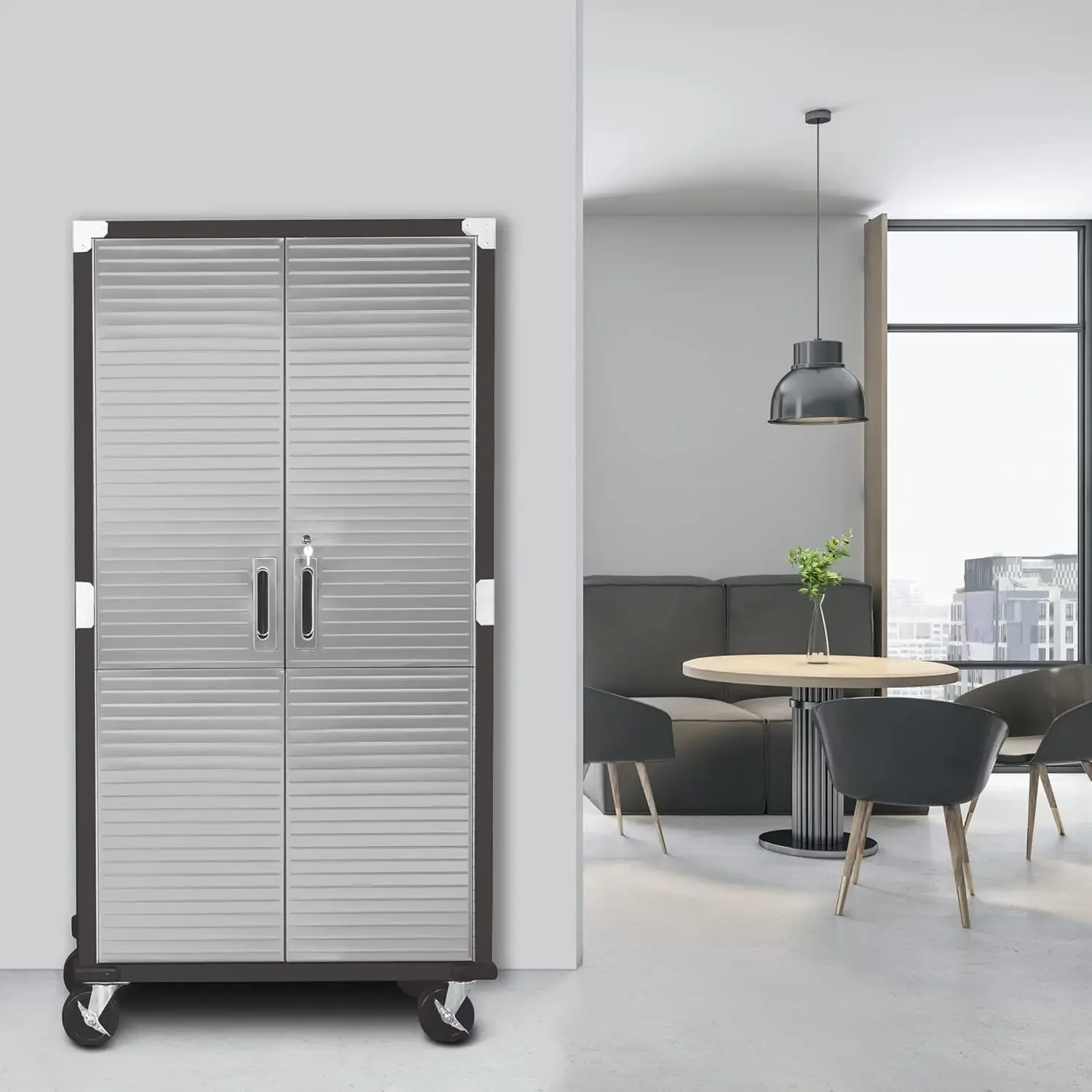 Classics UltraHD Solid Steel Rolling Lockable Metal Storage Cabinet Locker Organizer w/Adjustable Shelves for Garage, Wa 2
