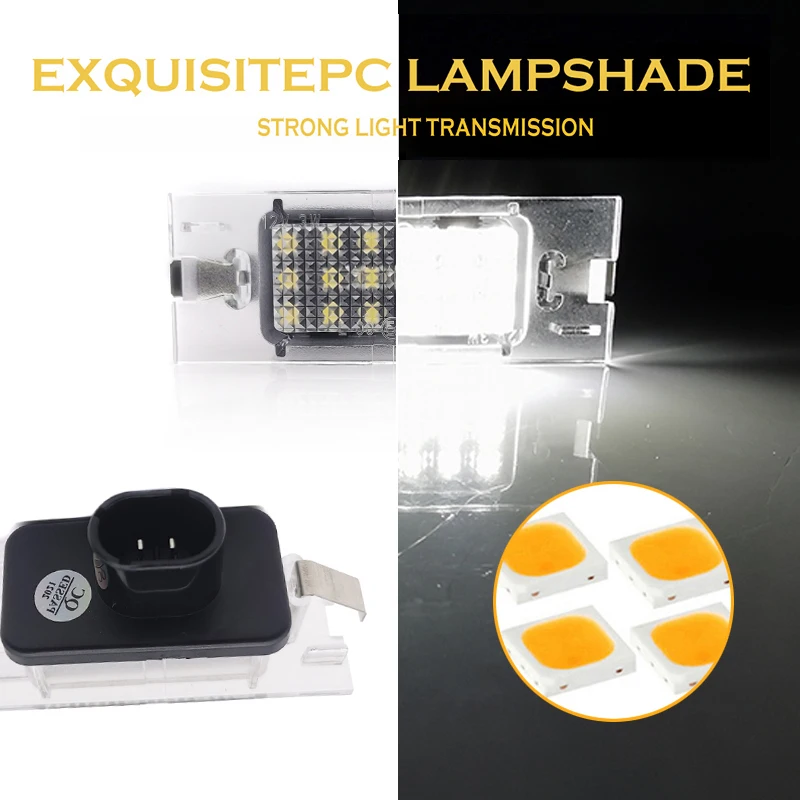 Lampes de plaque d'immatriculation pour Renault Clio III laguna Megane II  Master, 2 pièces, éclairage de voiture pour Opel Movano A Nissan -  AliExpress