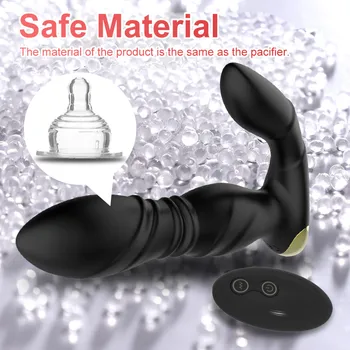 Anal Plug Vibrator for Men Thrusting Prostate Massager Dildo Male Vagina Massager Stimulator Butt Plug Sex Toys for Women Men 2