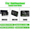 4-in-1 Digital Sound Level Meter ,Desktop Decibel Monitor 30-130dB,for Noise Measureing,Library, with Time&Temp&Humidity Display 1