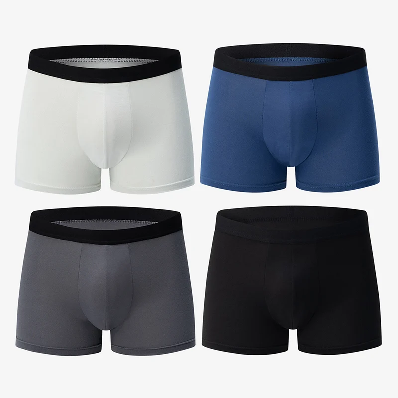Men Underwear Shorts 4-piece Plus Size Motorcycle Thermal