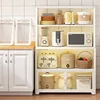 Nordic Aluminum Alloy Kitchen Cabinets For Kitchen Furniture Sideboard Multi-layer Multifunction Floor Type Household LockersZAQ 5