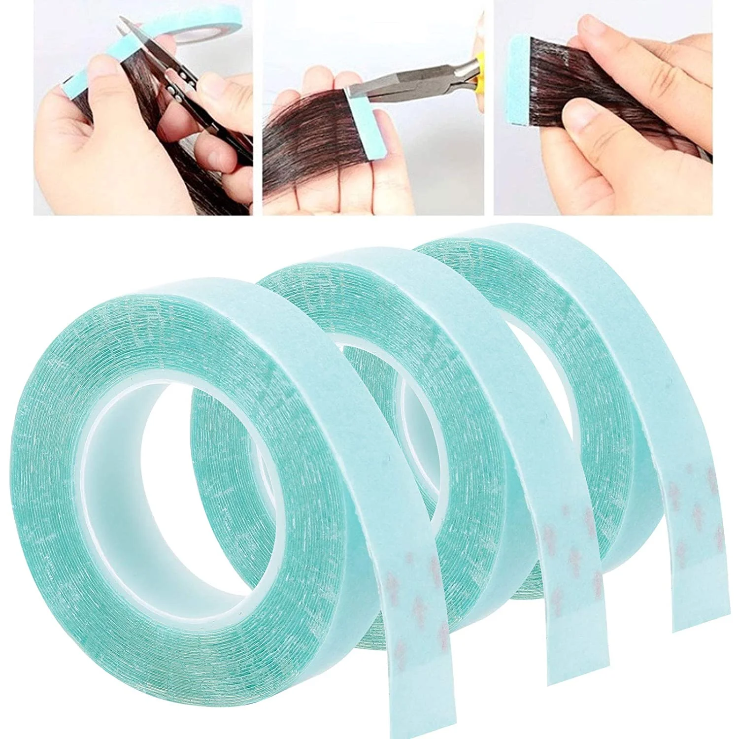 3pcs/Lot Hair Extension Adhesive Tape Waterproof Lace Front Support Tape Strong Hold Double