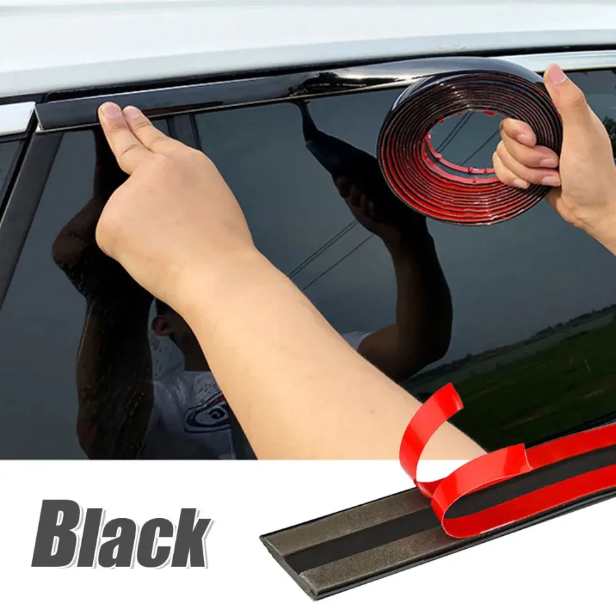 

Car Side Door Chrome Sticker Self Adhesive Moulding Styling Decoration Bumper Protector Trim Tape Anti Collision Car Sticker