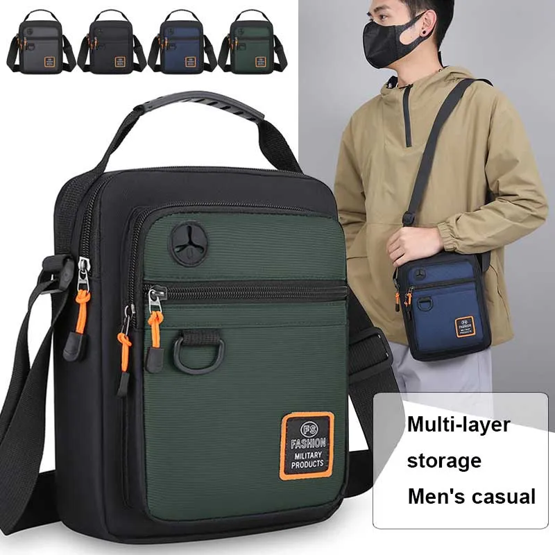 Casual Men's Small Nylon Handbag Stylish Crossbody Shoulder Bag for Men Compact & Lightweight Trendy Messenger Purse Сумка