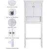Over The Toilet Storage Cabinet, Bathroom Shelf Over The Toilet, Over Toilet Bathroom Organizer (White) 4