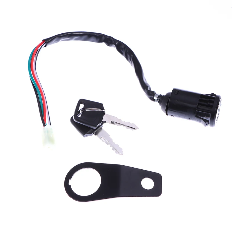 DIY Accessories Universal Motorcycle Start The Ignition Switch Lock Key With Bracket For Most 50cc 70cc 90cc 110cc 150cc 1 Set