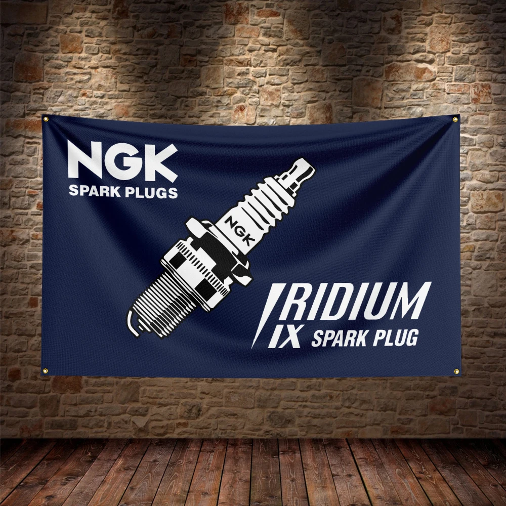장식용 폴리에스터 인쇄 자동차 부품 배너, 3X5 FT NGK 플래그