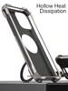 R-just Metal Carbon Fiber Case For Iphone 15 16 14 13 Pro Max Cover Lightweight Aluminum Alloy Funda Coque Built-in Holder Ring 5