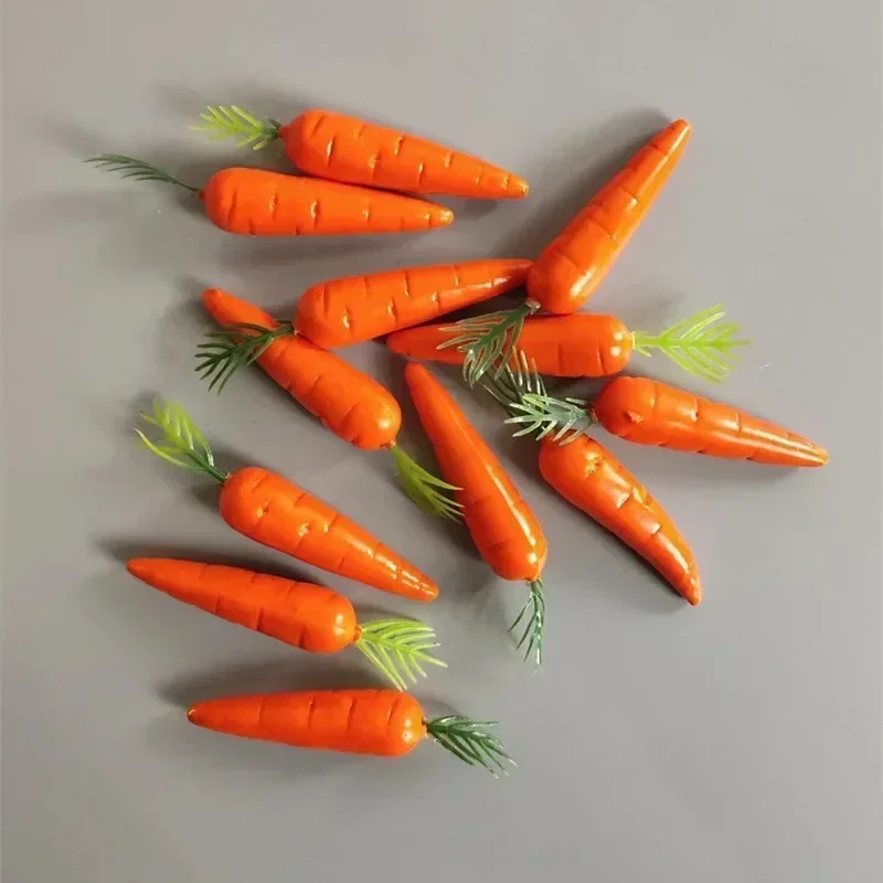 Artificial Carrot Fake Foam Vegetables Mini Carrot 10Pcs Easter Decoration Party Doll House Accessories Food Photography Props