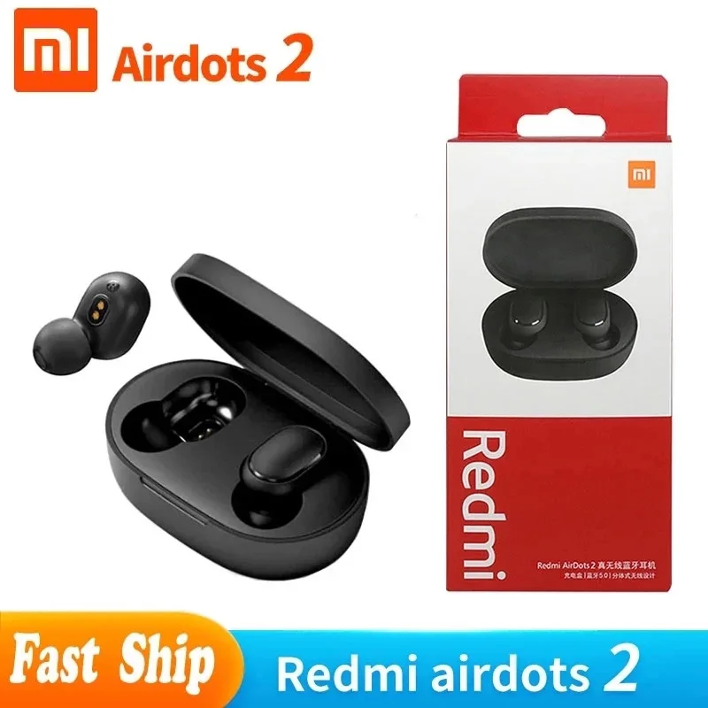 Оригинальные наушники Xiaomi Redmi Airdots 2 беспроводные Bluetooth шумоподавление гарнитура