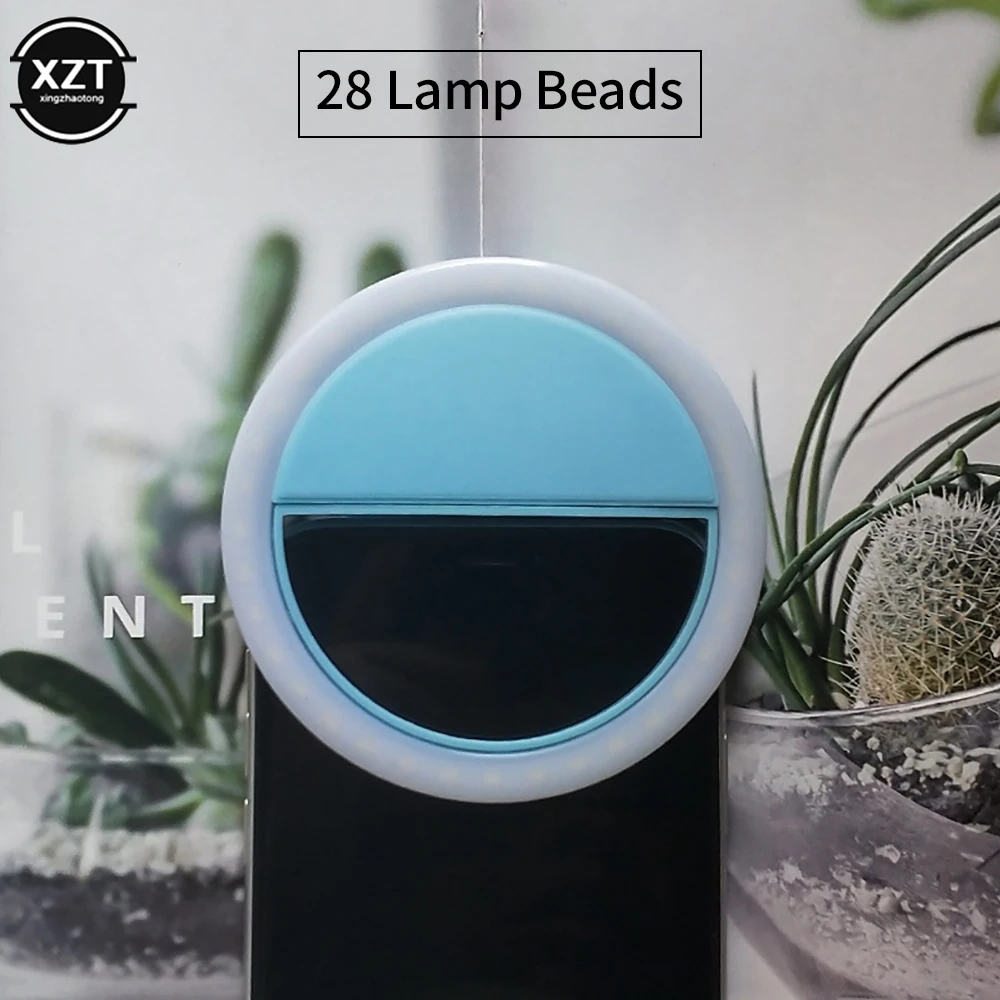 Led Selfie Ring Light Mobile Phone Lens LED Selfie Lamp Ring for IPhone Samsung Xiaomi Huawei Phone Selfie Clip Light Accessoire