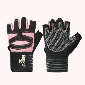 Weightlifting Wrist Support Gloves - Pink 7