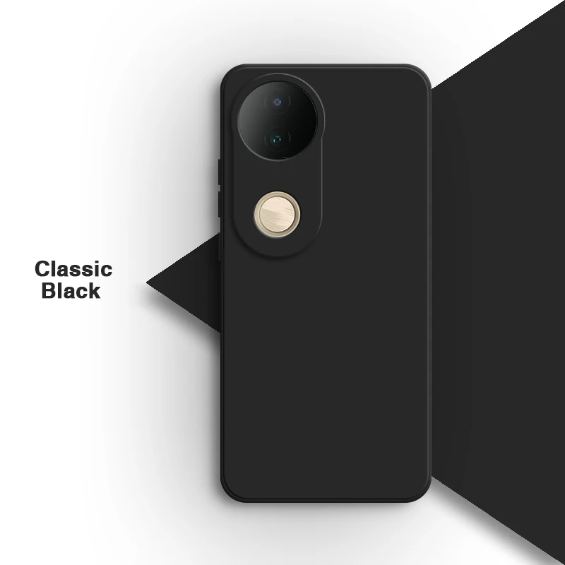 Solid Color Liquid Silicone Phone Case with Camera Protection