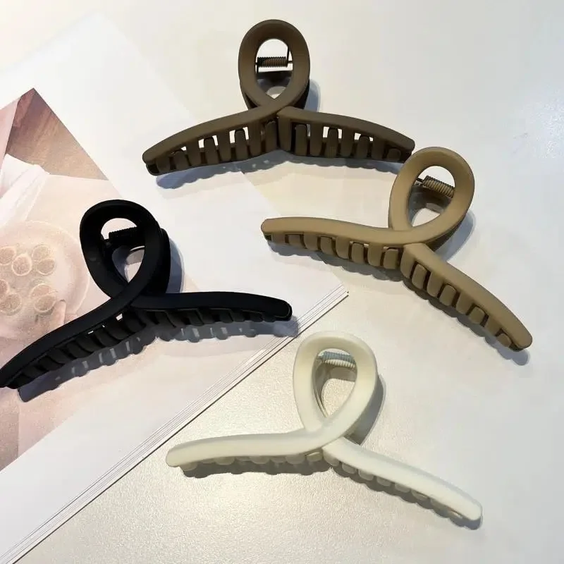 2/4Pcs Women Hair Claw Clip Cross Matte Hairpin Fashion Hairgrips Large Hair Claw Crab Clips Girls Korean Hair Accessories
