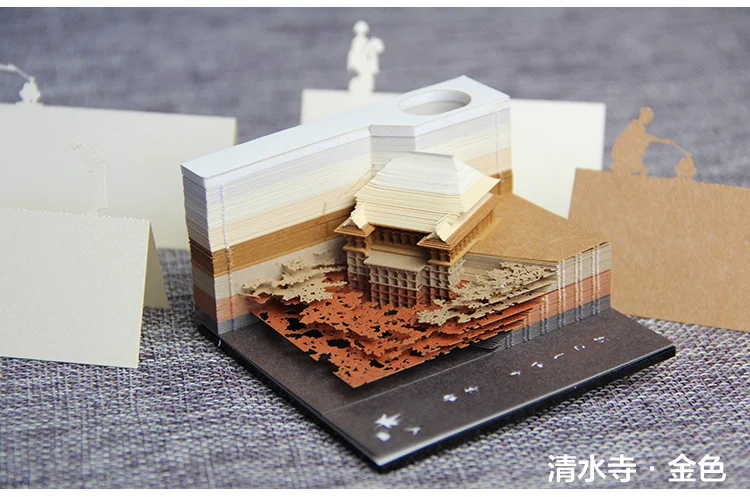 Almofadas de Memorando Modelo Arquitetônico Nota Criativa Quente Papel Escultura Presentes Antigos 3d Ins 12 3d modelo arquitetônico ins nota criativa quente