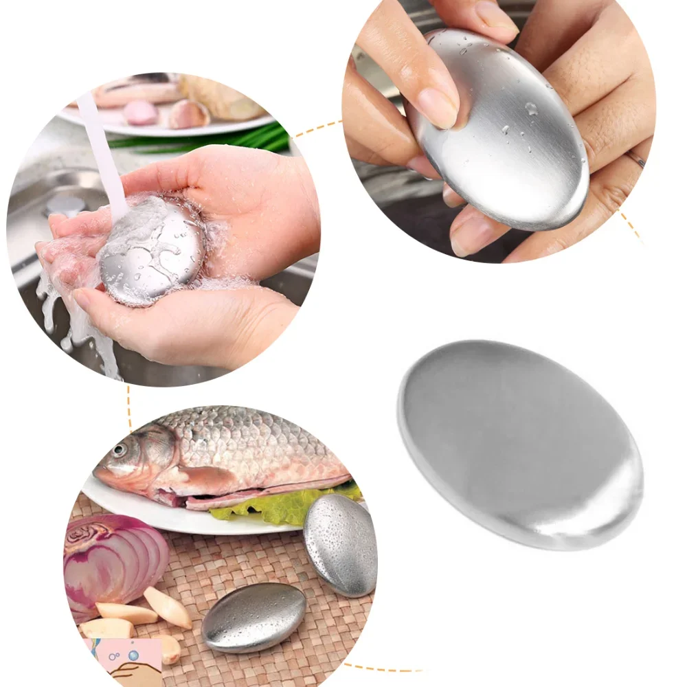 Stainless Steel Soap Kitchen Bar Eliminating Odor Remover Stones Magic Soaps Body Cleansers Bath Shower Accessories hand soap turmeric soap body whitening soap kojic acid soap sulfur soap sea salt soap plasma soap glycerin soap base slimming soap