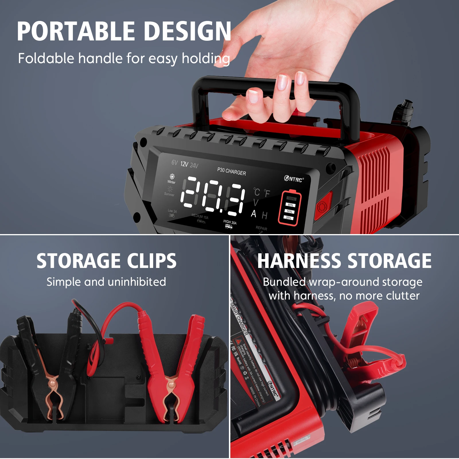 0906 バッテリー充電器 40A 12V/24V鉛電池/12V LiFePO4