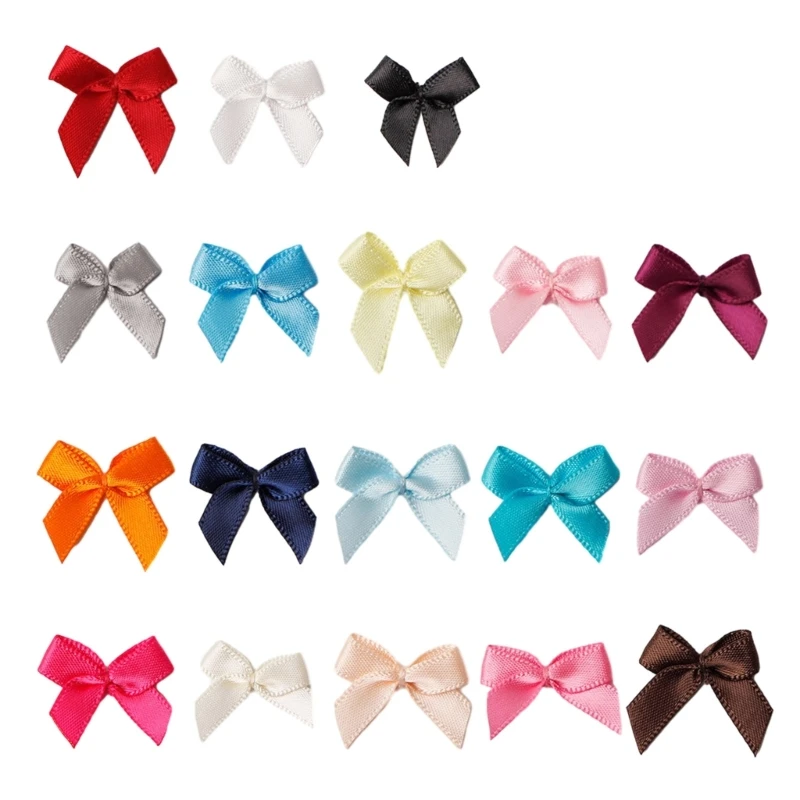 

200 Pcs Satins Ribbon Bows Small Bowknot for Sewing, Scrapbooking, DIY Crafts