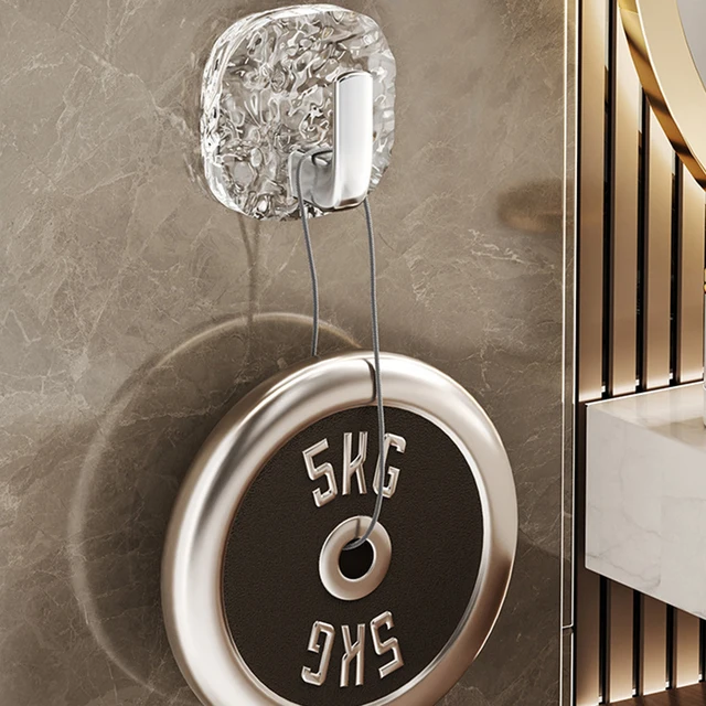 ​ ตะขอแขวนกาวใสสำหรับงานหนัก 4 ชิ้น, ไม่มีเจาะแขวนผนังเหนียวเหนียว, ห้องน้ำ/ห้องครัวตะขอสำหรับผ้าเช็ดตัว, เสื้อโค้ท, กุญแจ 3