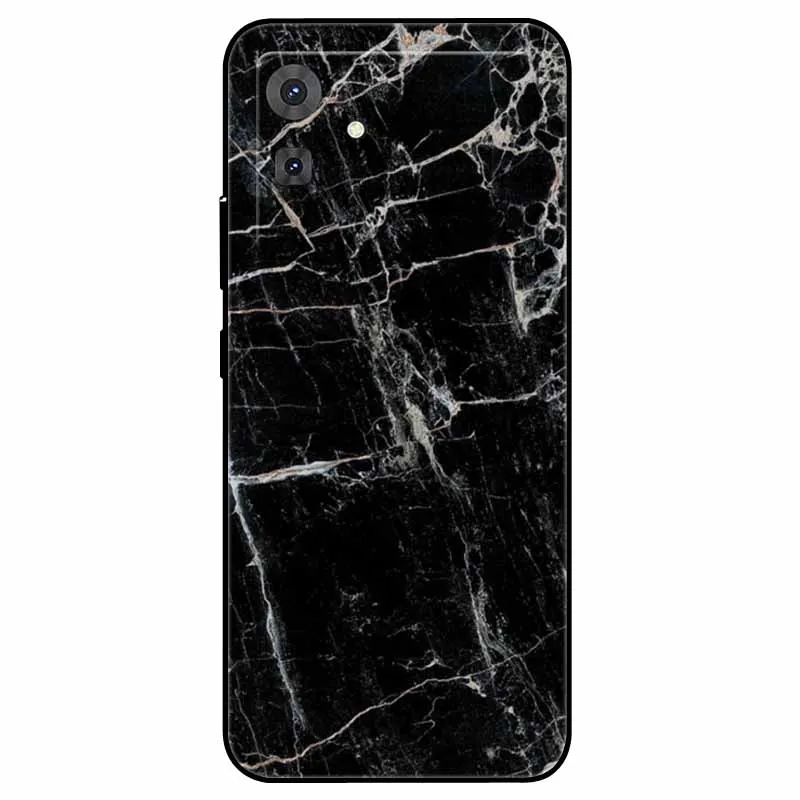 Floral Marble Silicone TPU Soft Phone Case with Cool Print Design