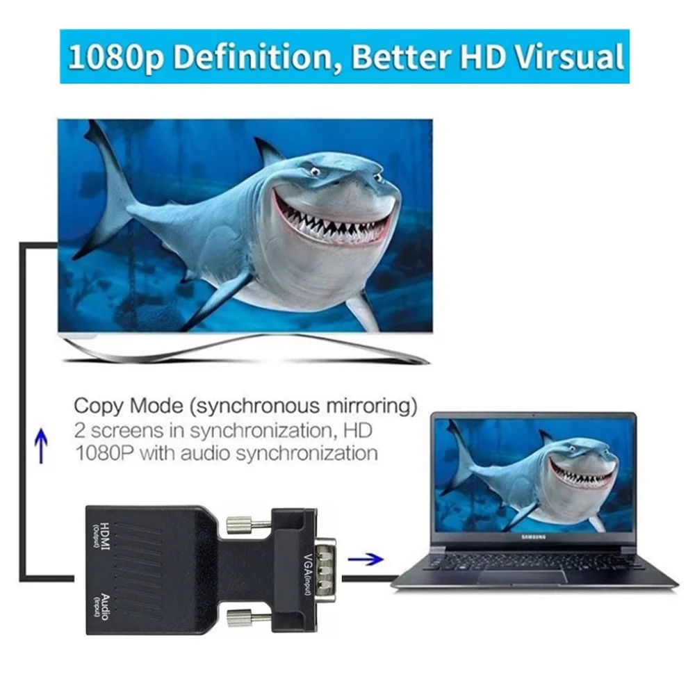 LccKaa 1080P HDMI-VGA ȯ , PC ƮϿ   VGA-HDMI ȣȯ , HDTV Ϳ
