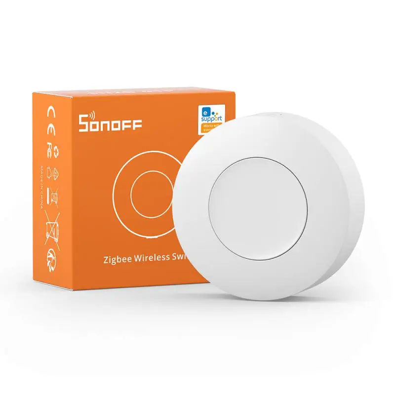 

Беспроводной переключатель SONOFF SNZB-01P Zigbee, пользовательская кнопка действия Smart Scene, поддержка NSPanel Pro, ZB Bridge Pro и ZBDongle-E.