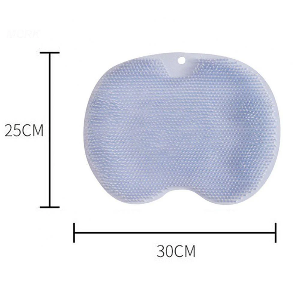 Silicone Foot Massage Pad Shower Mat Non-slip Wash Foot Pad Stick on Wall Surface Body Cleaning Tool Exfoliating Rub Back Brush