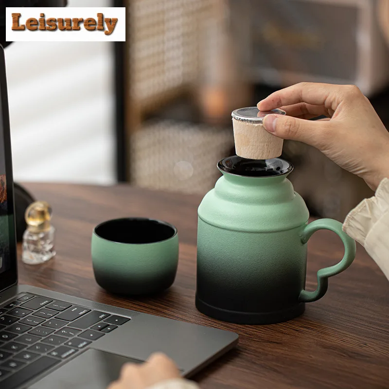130ml Creative Gradient Color Warm Water Bottle Water Jug Heat Insulation Water Kettle Carafe Hot and Cold Water Pitcher Cafes