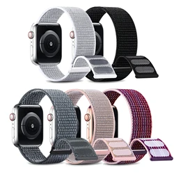 Nylon Sport Band Compatible with Apple Watch Band  Adjustable Breathable Women Men Braided Strap