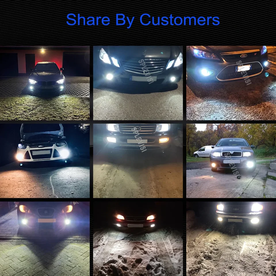 프리미엄 LED 칩으로 6000LM을 제공하는 Vauxhall Vectra C 2002 2003 2004 2005 2006 2007 2008용 차량용 LED 안개등 전구