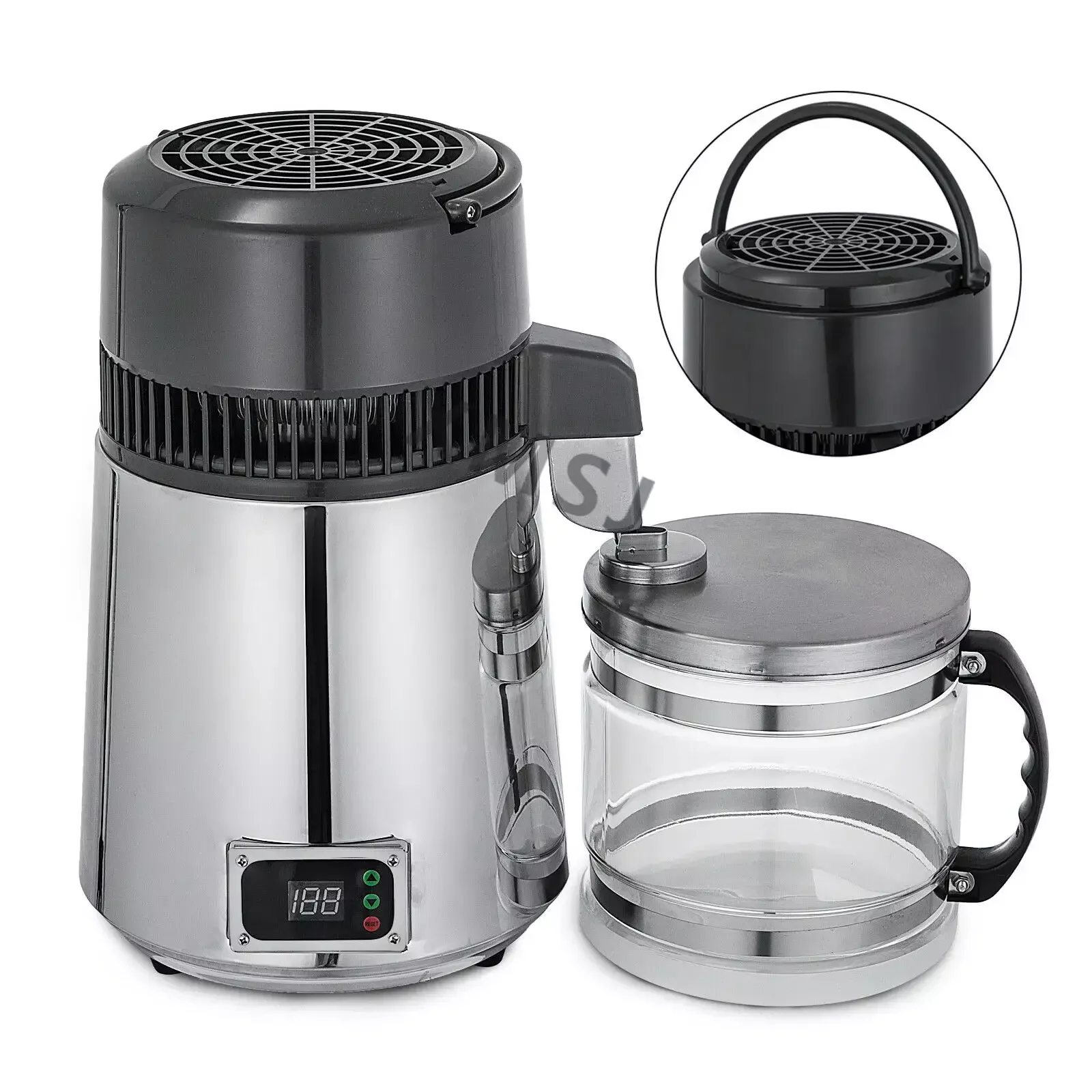 

Brand New 4L Water Distiller Dental Temperature Controlled Kitchen Premium Portable Water Distiller Machine Laboratory