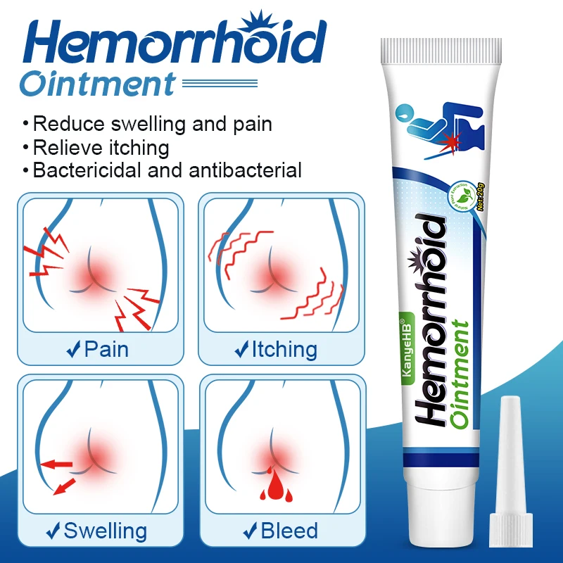 2Pcs Hemorrhoid Ointment Treat Internal And External Hemorrhoid Anal Pain Itch Relief Cream Powerful Hemorrhoids Cream A1274