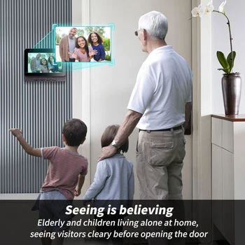 WiFi wireless smart video doorbell, Two-way outdoor 1080P HD camera, Wireless intercom voice, Smart home waterproof doorbell 5