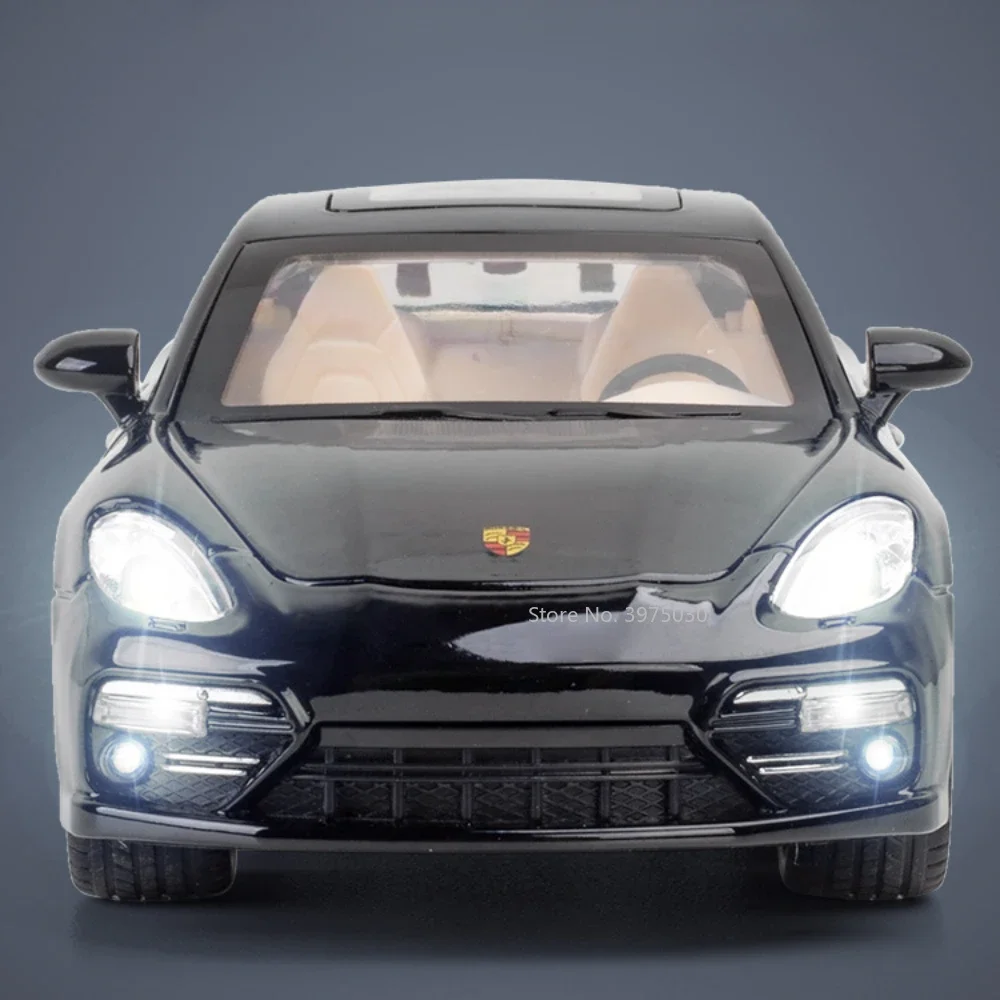 1/24 Sclae Panamera Alloy Simulation Car Model Toy Metal Diecast Vehicle with Pull Back Light and Sound Collection Toys for Boys 3