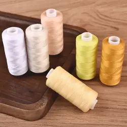 Vibrant 6-Color Yarn Sewing Thread Set - 100% Polyester, 400 Yards Each, Durable for Hand Embroidery & Home Sewing (Light series)