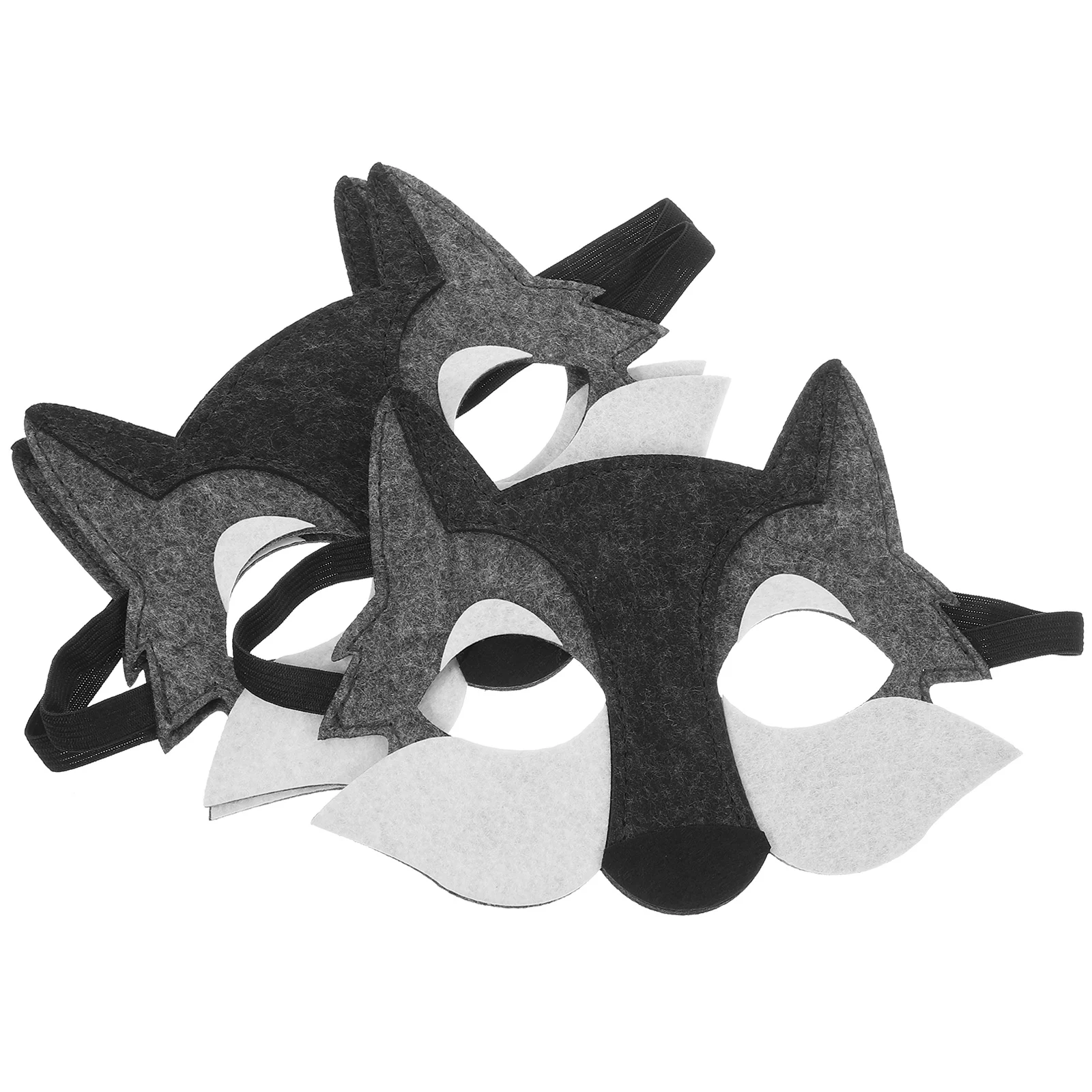 3 PCS Masquerade Mask Face Masks Half-face for Kids Gift Party Dance Animal Child Wolf