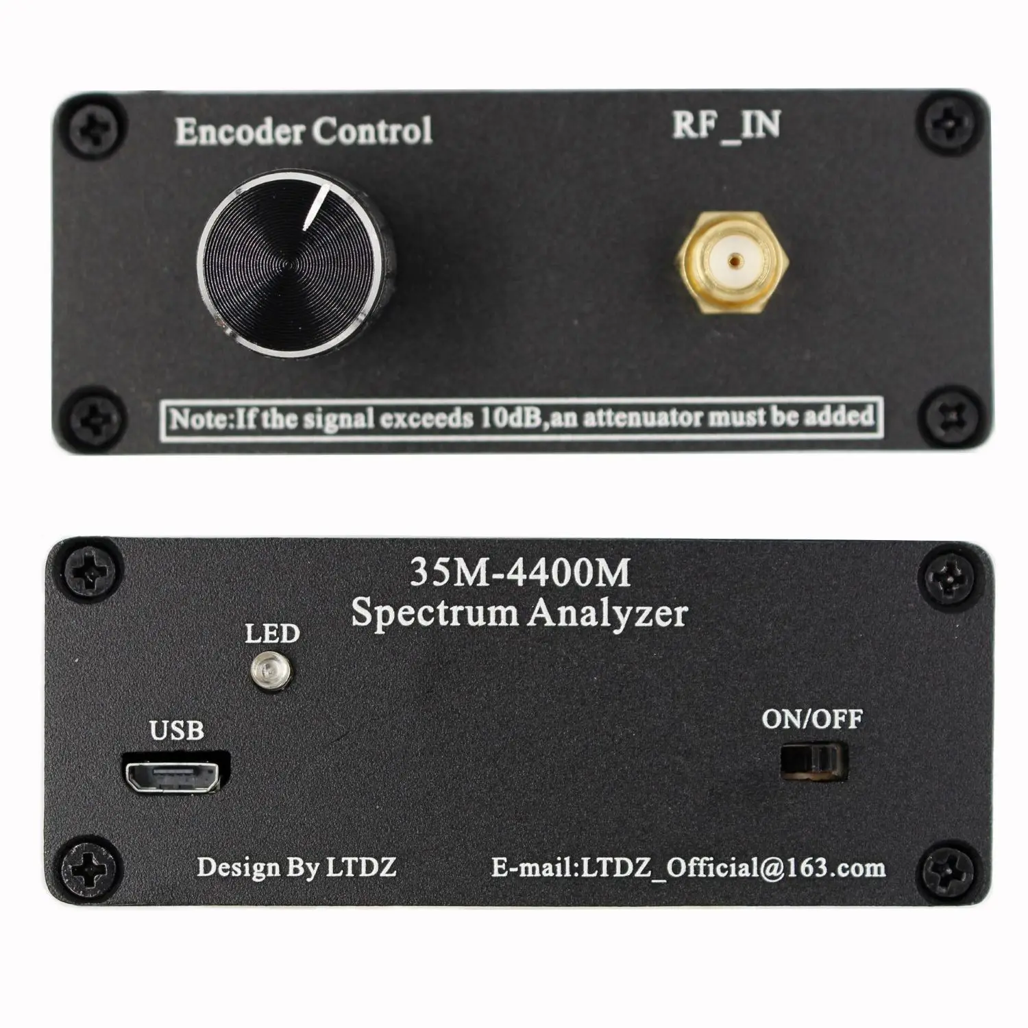 휴대용 디지털 디스플레이 스펙트럼 분석기 35M-4400Mhz ADF4351 안테나 주파수 분석기가 포함된 4.3인치 TFT 컬러 LCD 화면