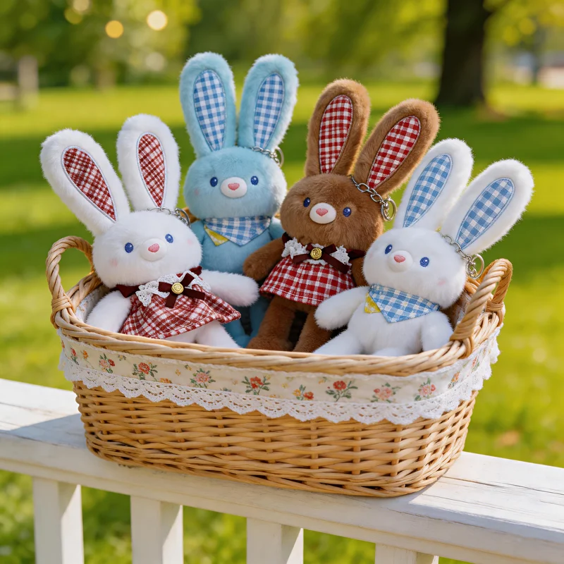 30cm 19 Stile Niedlicher Ausziehbarer Kaninchen-Plüschtier-Schlüsselanhänger Kreativer Plüsch-Ohrzieh-Häschen-Anhänger Taschenanhänger Stressabbau-Geschenk