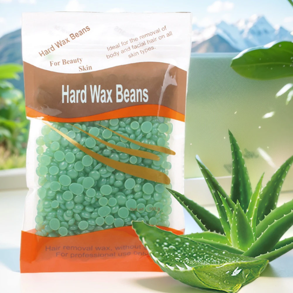 Hair Removal Wax Hard Wax Beans Hair Removal Tool Wax Beans Solid Hair Remover No Strip Depilatory Hot Film Hard Wax Bead Hair Removal for Body Eyebrow Bikini Face Leg