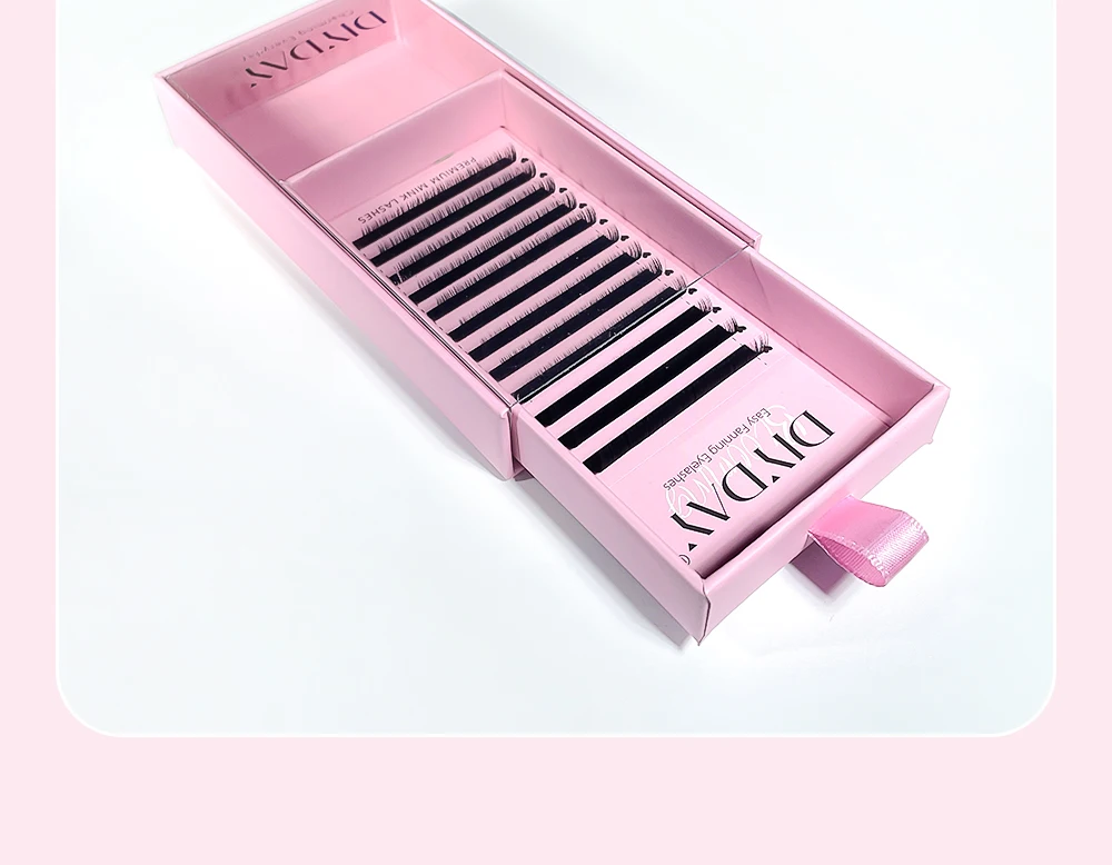 DIYDAY Easy Fanning Eyelash Extension Matte Black Camellia Lashes Extensions Soft Mink Easy Fan Volume False Eyelashes Supplies