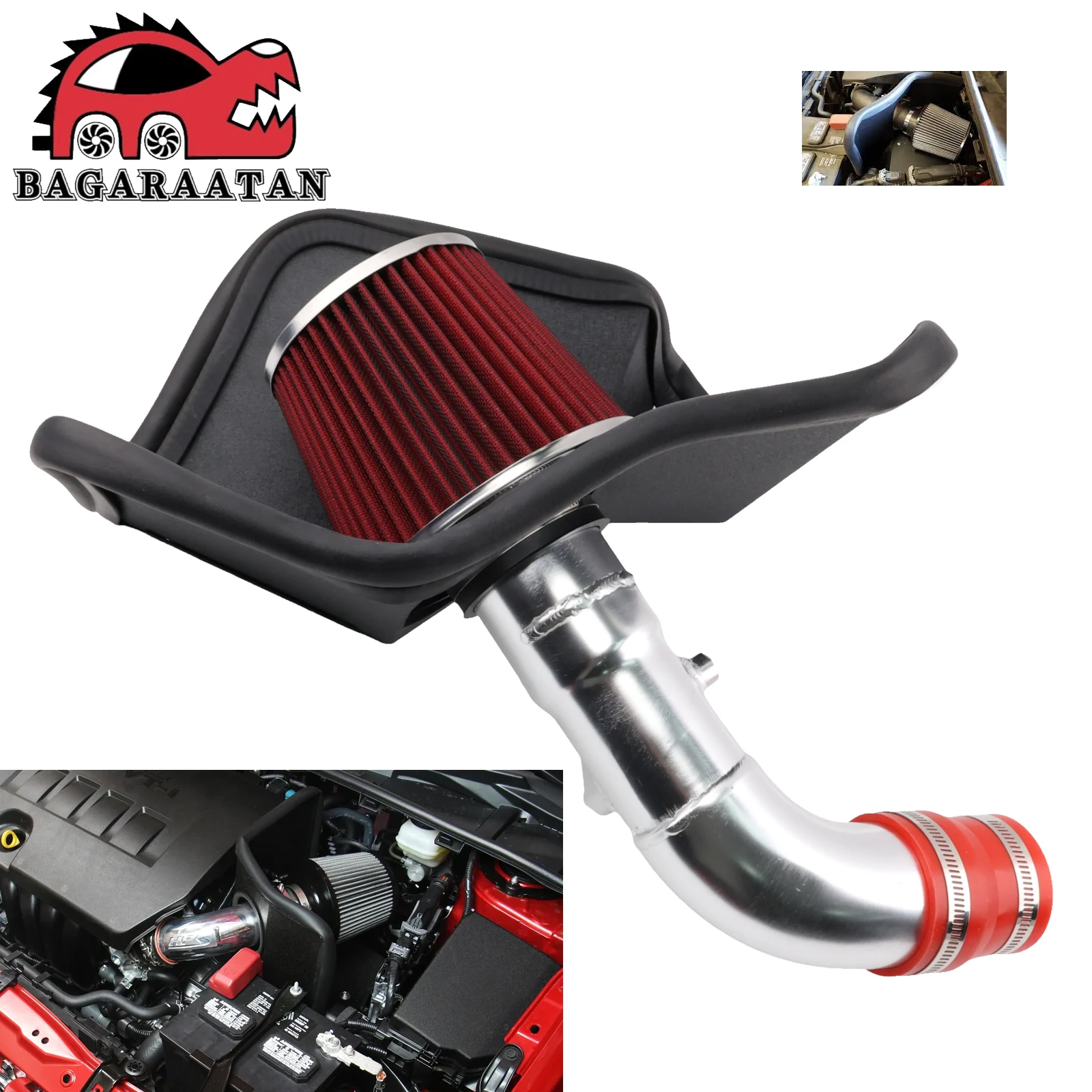 Air Intakes System Cold Intake Kit Filter With Heat Shield For SCION IM 16-17 For Toyota Corolla 09-17 With 1.8L Engine