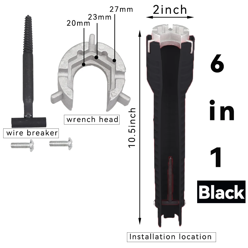 Multi-Function Non-Slip Sink and Faucet Repair Tool